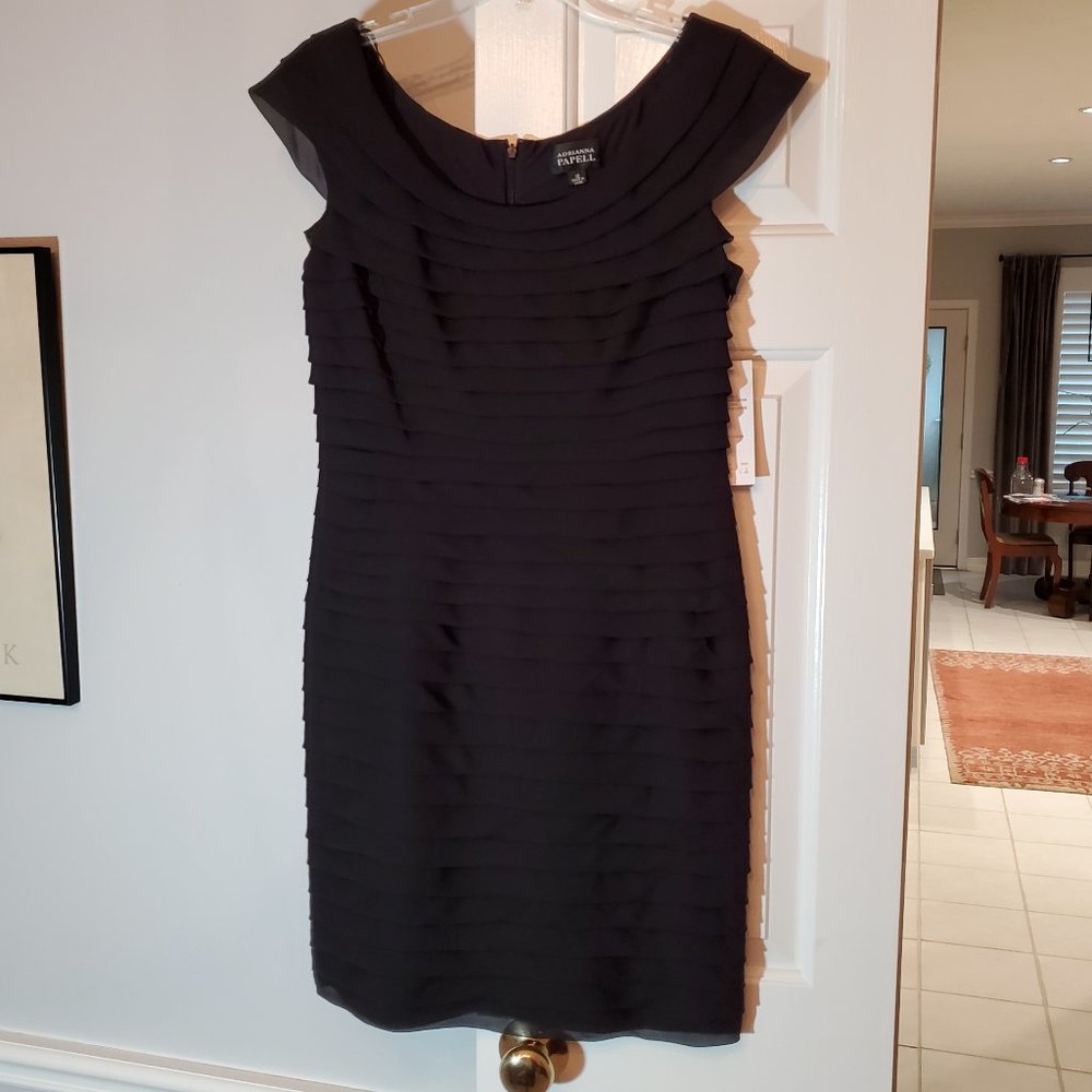 Adrianna Papell Black After 5 Evening Dress Sz 12